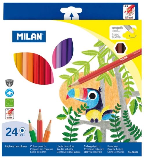 Estuche 24 lapices de colores hexagonales 211 milan