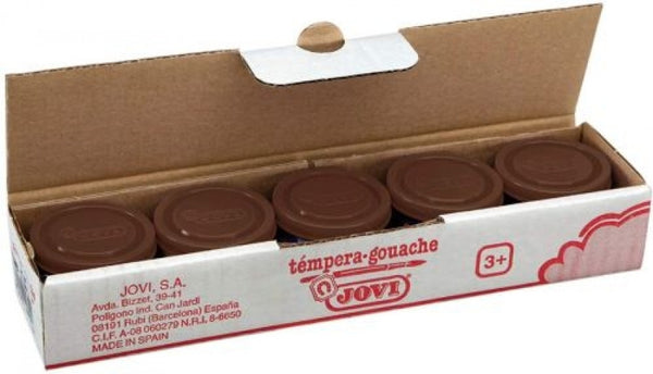 C/5 botes tempera marron 35ml jovi