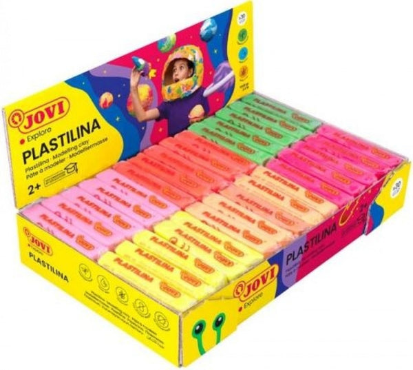 C/30 tacos plastilina neon jovi 70f pequeña 50g. surtido