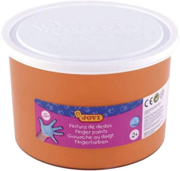 Bote pintura de dedos 500ml naranja