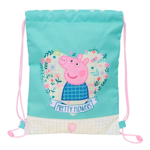 SACO PLANO JUNIOR PEPPA PIG PRETTY FLOWERS 26x34x1cm