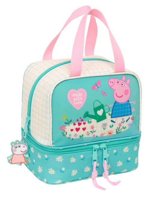 PORTAMERIENDAS TERMO PEPPA PIG PRETTY FLOWERS 20x20x15cm