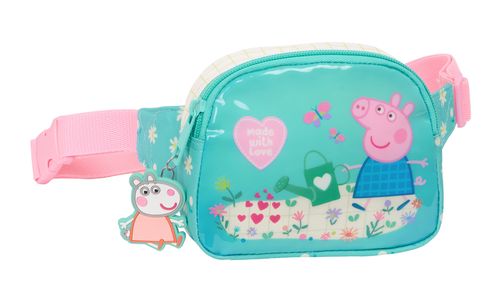 RIÑONERA INFANTIL NIÑA PEPPA PIG PRETTY FLOWERS 14x11x4cm