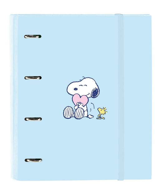 CARPETA 4 ANILLAS 35MM CON RECAMBIO SNOOPY LOVE 27x32x3,5cm