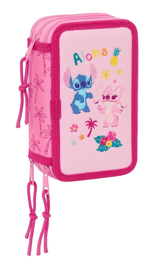 PLUMIER TRIPLE 37 pcs STITCH CHILL 12,5x19,5x5,5cm