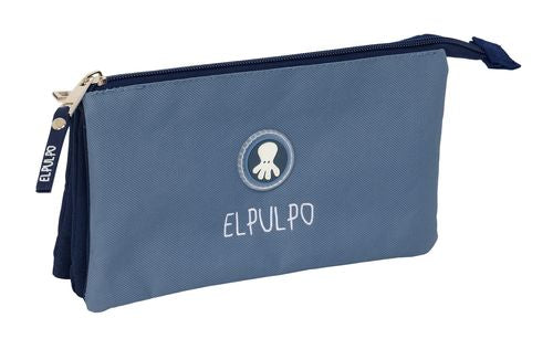 PORTATODO TRIPLE EL PULPO AZUL 22x12x3cm