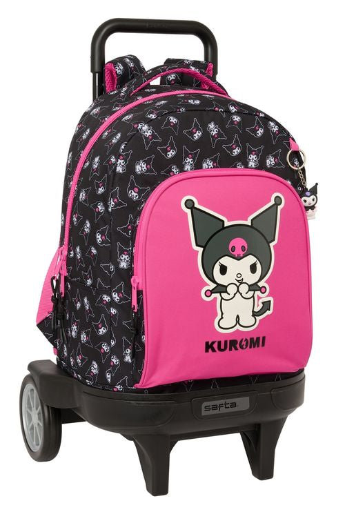 MOCHILA GDE. C/RUEDAS COMPACT EVOL. EXT. KUROMI 33x45x22cm
