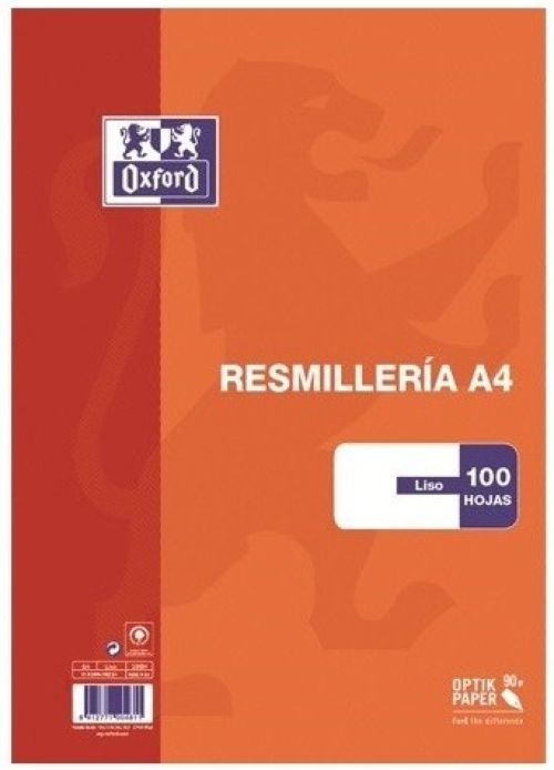 Paquete a4 100h 90g. liso oxford