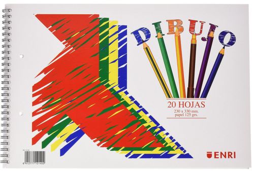 Bloc dibujo espiral a4+ 20h 120g con recuadro enri