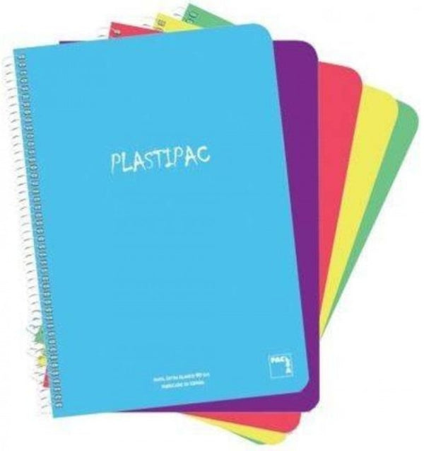 Paq/5 bloc fº 80h 90g pauta 2.5 c/m plastipac t.polipropileno
