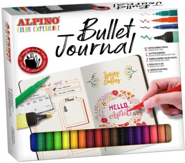 Set completo para crear tu bullet journal con rotuladores dual artist Alpino