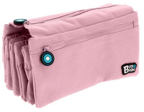 PORTATODO CUADRUPLE PLANO BITS &.BOBS ROSA SOFT 23X12 CM