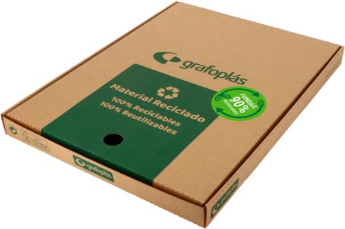 C/100 fundas fº multitaladro pp piel de naranja 80 micras 90%  recicladas