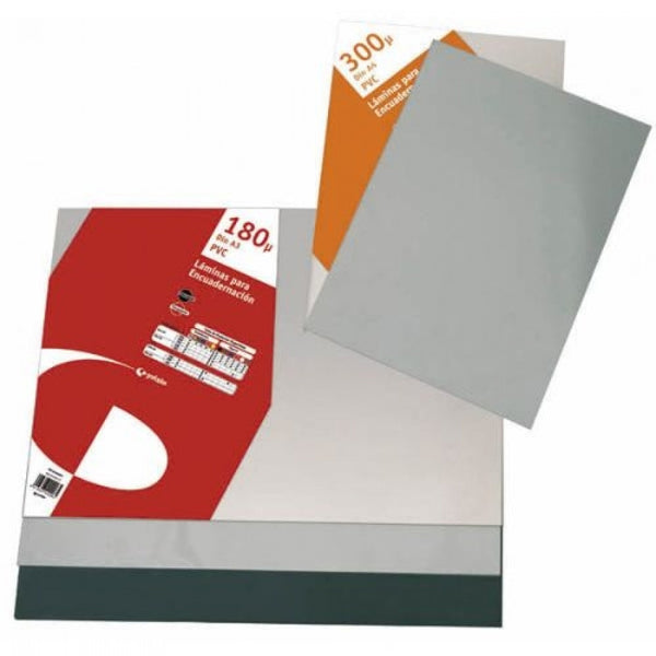 Caja 100 tapa encuadernación a4 pvc 180 micras color negro