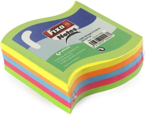 BLOC 250 NOTAS ADHESIVAS BANDERA 76X76MM FIXO COLORES NEON