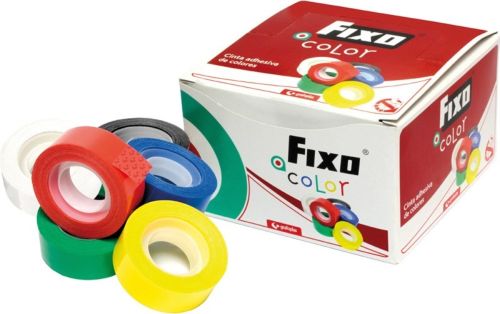 EXP 16 CINTA ADHESIVA 33MX19MM COLORES SURTIDOS