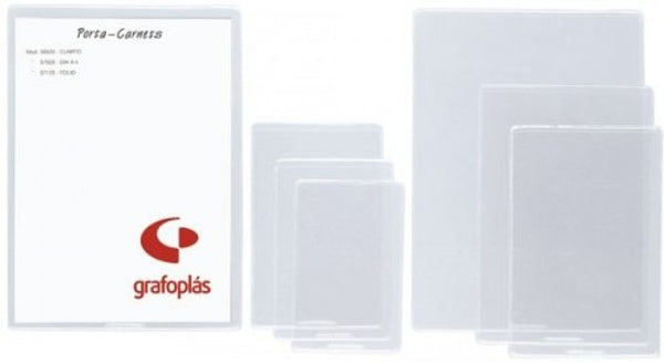 C/25 fundas transparentes identificacion fiscal pvc 200 micras 60x88mm