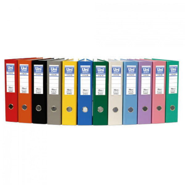 ARCHIVADOR A4 PALANCA 65MM CARTON FORRADO PLASTICO NEGRO