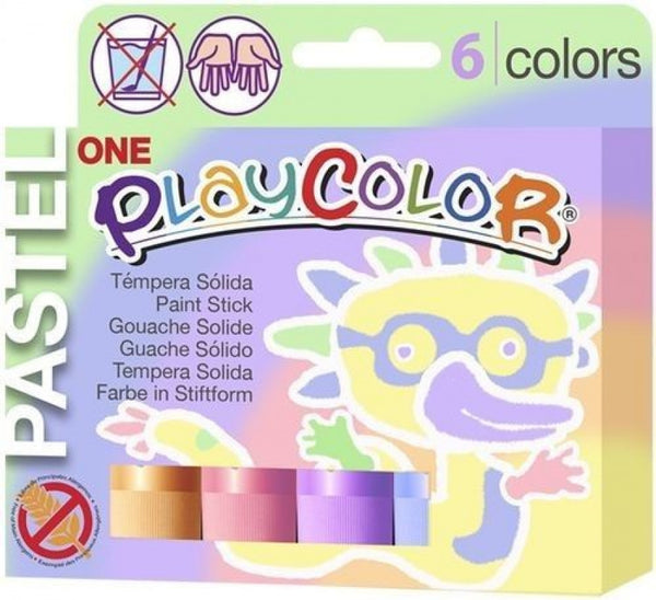 Estuche 6 colores playcolor one pastel 10g