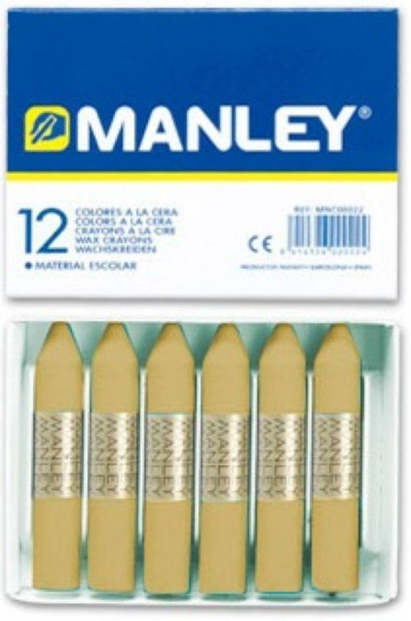 C/12 CERAS MANLEY UNICOLOR Nº67 TIERRA SOMBRA NATURAL