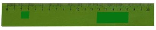 REGLA SERIE TECNICA 20CM METACRILATO VERDE GRADUADA