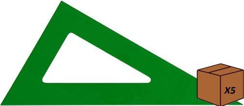 (Pack 5U) cartabon serie tecnica 21cm metacrilato verde sin graduar