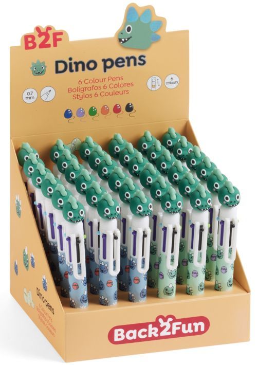 EXP 36 BOLIGRAFOS 6 COLORES DINO B2F