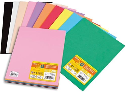 Paq.10 laminas goma eva 29x22 2mm colores surtidos carchivo