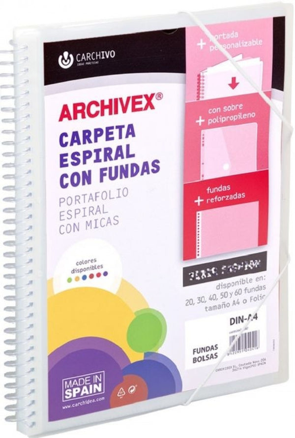 CARPETA 50 FUNDAS CANGURO A4 ARCHIVEX STAR TRANSLUCIDO