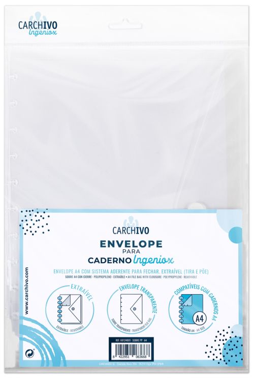 BLISTER CARPETA SOBRE INGENIOX A4 PP TRANSPARENTE
