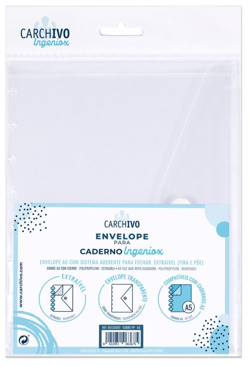 BLISTER CARPETA SOBRE INGENIOX A5 PP TRANSPARENTE