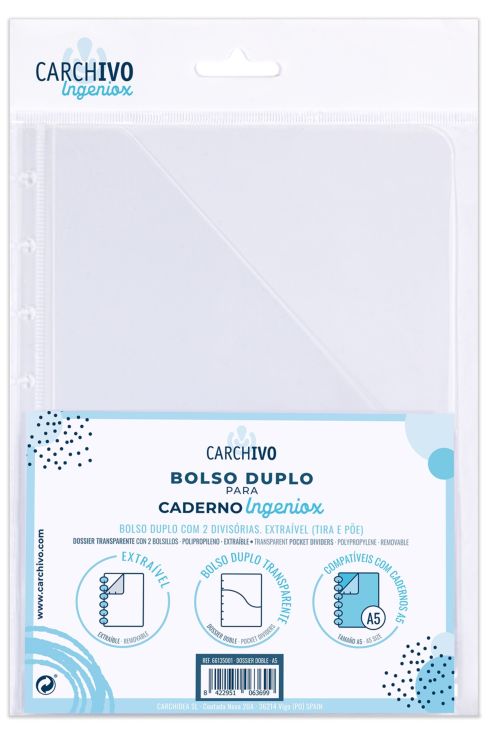 BLISTER DOSSIER DOBLE INGENIOX A5 PP TRANSPARENTE