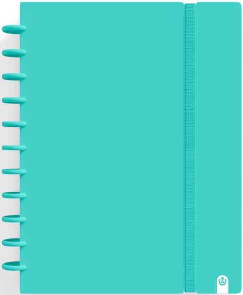 CUADERNO INGENIOX A4 80H CUADRICULA MENTA PASTEL