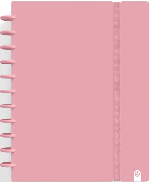 CUADERNO INGENIOX A4 80H CUADRICULA ROSA PASTEL