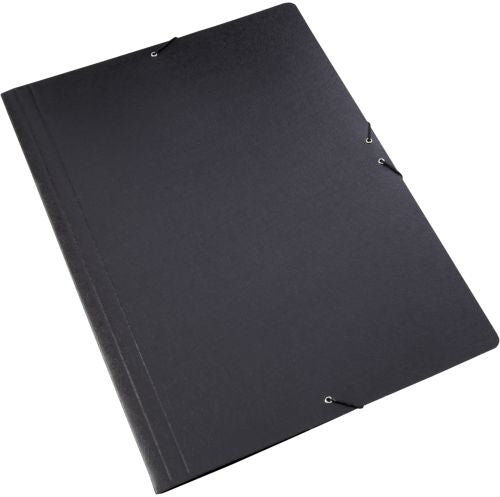PAQ/5 CARPETA DIBUJO A2 CARTON GOMAS S/SOLAPAS NEGRO
