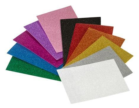 PACK 3 LAMINAS GOMA EVA PURPURINA VIOLETA 20X30 CM