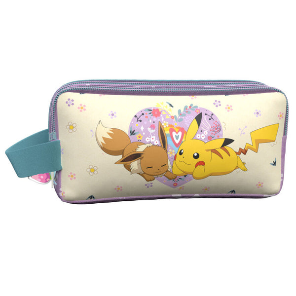PORTATODO TRIPLE POKEMON FLOWERS