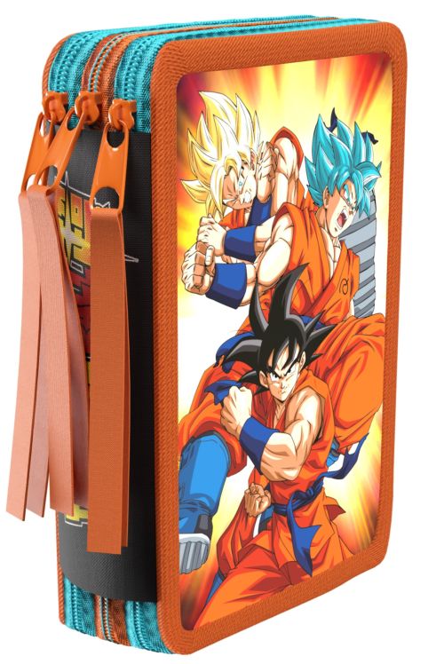 PLUMIER 3 PISOS CON MATERIAL ESCOLAR DRAGON BALL