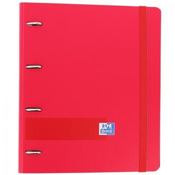 Carpebloc polyfoam a4+ 4 anillas 35mm con recambio cuadrícula 5x5 color rojo
