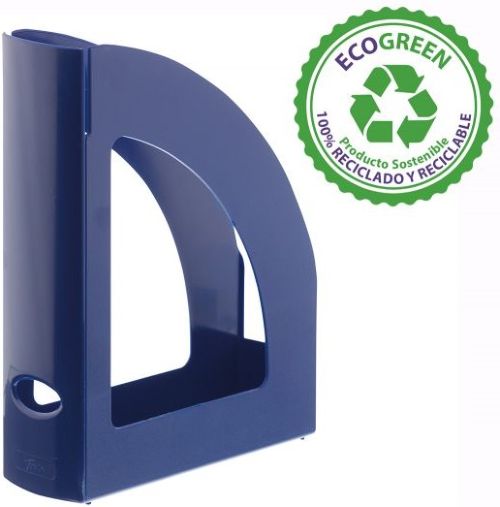 C/6 REVISTEROS PLASTICO COLOR AZUL OPACO 250X80X320MM