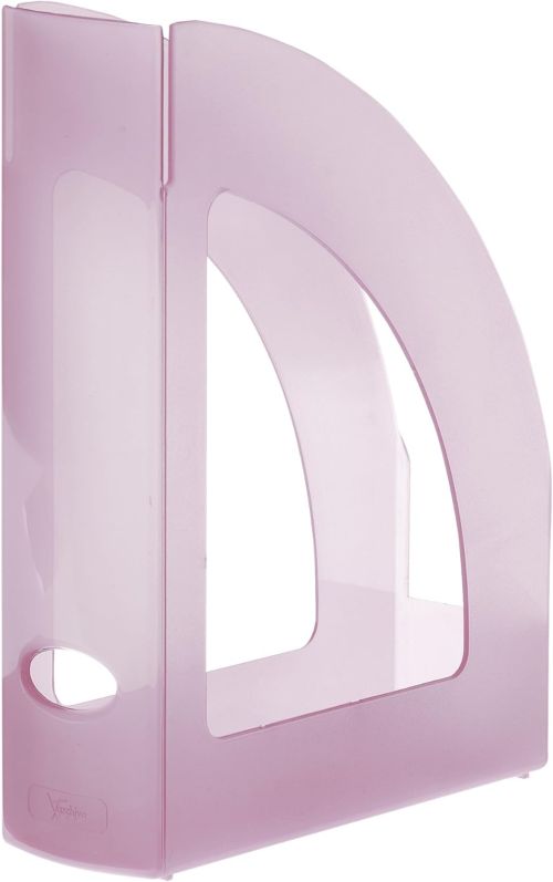 C/6 revisteros plastico color malva translucido 250x80x320mm