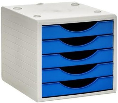 MODULO 5 CAJONES COLOR AZUL OPACO 340X270X260MM