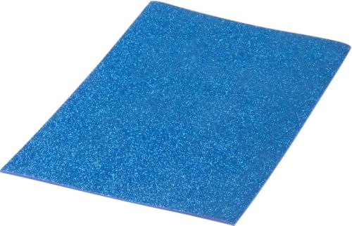 Pack 10 laminas goma eva purpurina biodegradable azul 40x60 cm