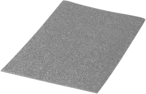 Pack 10 laminas goma eva purpurina biodegradable plata 40x60 cm