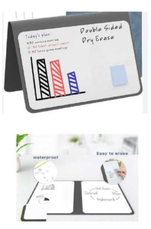 PIZARRA BLANCA REUTILIZABLE A4 + ROTULADOR COLORES SURTIDOS