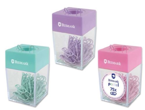 EXP/18 PORTACLIPS MAGNETICO COLORES PASTEL 75 PIEZAS