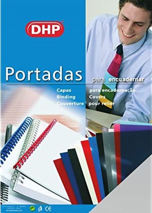 Pack 100 portada encuadernación a4 pp 450 micras color negro dhp