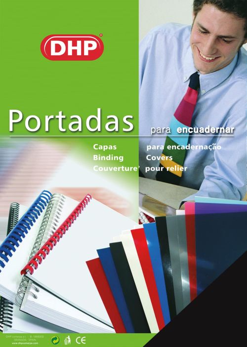 Pack 100 portada encuadernación a4 pvc 180 micras color negro dhp