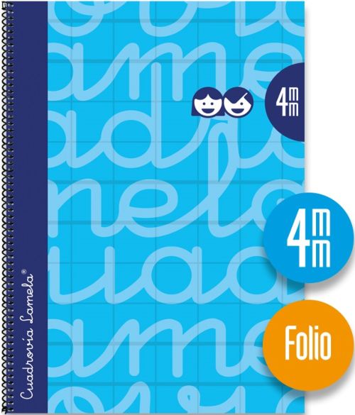 CUADERNO ESPIRAL Fº 80H 90G 4MM AZUL CUADROVIA EXTRADURA