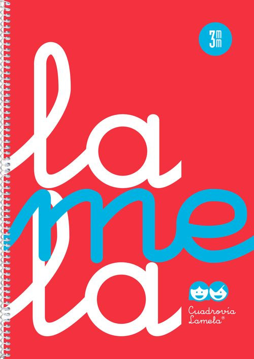 CUADERNO ESPIRAL 4º 80H 90G 3MM ROJO CUADROVIA PP.